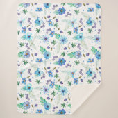 Couverture Sherpa Rose bleue (Devant)