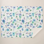 Couverture Sherpa Rose bleue (Devant (Horizontal))