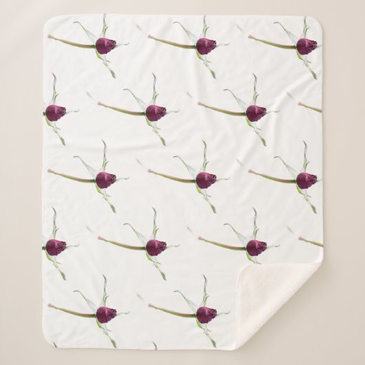 Couverture Sherpa Rose Buds,  (Devant)