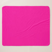Couverture Sherpa Rose Chaud Uni (Devant (Horizontal))