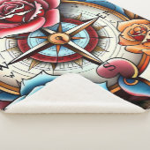 Couverture Sherpa "Rose Compass: A Symbol of Love and Bliss" (3/4)