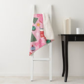 Couverture Sherpa Rose de Noël mignon (En situation)