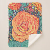 Couverture Sherpa Rose de Tangerine tropicale (Devant)