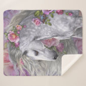 Couverture Sherpa Rose d'été Sherpa Blanket (Devant (Horizontal))