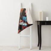 Couverture Sherpa Rose et papillons (En situation)