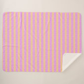 Couverture Sherpa Rose Géométrique  (Devant (Horizontal))