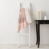 Couverture Sherpa Rose Gold Blush rose Agate Géode Parties scintilla (En situation)