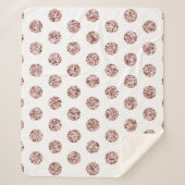 Couverture Sherpa Rose Gold Sequin Random Dot Motif Parties scintill (Devant)