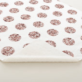 Couverture Sherpa Rose Gold Sequin Random Dot Motif Parties scintill (3/4)
