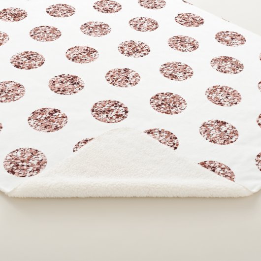 Couverture Sherpa Rose Gold Sequin Random Dot Motif Parties scintill (3/4)