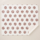 Couverture Sherpa Rose Gold Sequin Random Dot Motif Parties scintill (Devant (Horizontal))