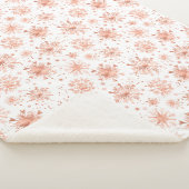 Couverture Sherpa Rose Gold Snowflakes en blanc (3/4)