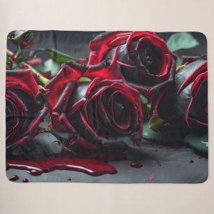 Couverture Sherpa Rose gothique
