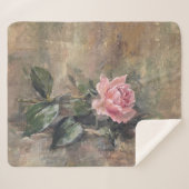 Couverture Sherpa Rose Grâce Rougeissante (Devant (Horizontal))