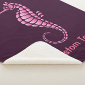 Couverture Sherpa Rose Hippocampe (3/4)