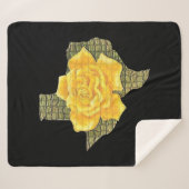 Couverture Sherpa Rose Jaune Du Texas Motif Flower (Devant (Horizontal))