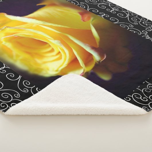 Couverture Sherpa Rose jaune mou (3/4)