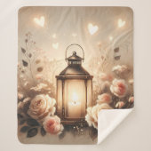 Couverture Sherpa Rose Lantern Glow Bouquet (Devant)