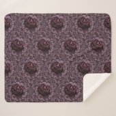 Couverture Sherpa Rose Mandala (Devant (Horizontal))