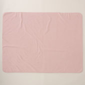 Couverture Sherpa Rose Pâle (Devant (Horizontal))