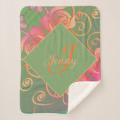 Couverture Sherpa Rose romantique Sherpa Blanket (Devant)