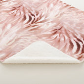 Couverture Sherpa Rose rose blanc Zebra Animal (3/4)
