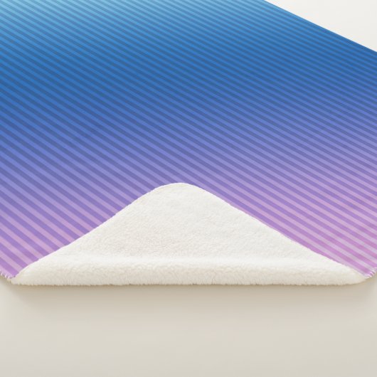 Couverture Sherpa Rose, rose, rayures, ombre, dégradé rose (3/4)