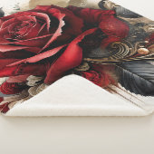 Couverture Sherpa Rose rouge (3/4)