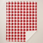 Couverture Sherpa Rose rouge (Devant)