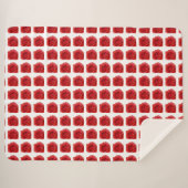 Couverture Sherpa Rose rouge (Devant (Horizontal))