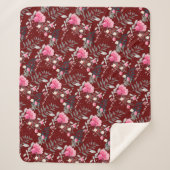 Couverture Sherpa Rose souple (Devant)