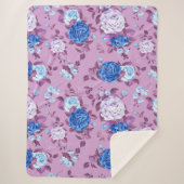 Couverture Sherpa Roses aquarelle 18 (Devant)