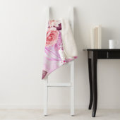 Couverture Sherpa Roses aquarelle 4 (En situation)