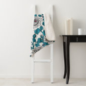 Couverture Sherpa Roses blanches et coccinelles (En situation)