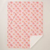 Couverture Sherpa Roses d'aquarelle rose pâle (Devant)