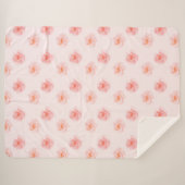 Couverture Sherpa Roses d'aquarelle rose pâle (Devant (Horizontal))