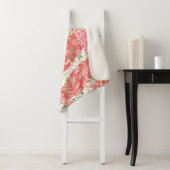 Couverture Sherpa Roses de Patchwork : conception motif transparente (En situation)