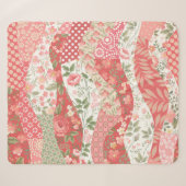 Couverture Sherpa Roses de Patchwork : conception motif transparente (Devant (Horizontal))