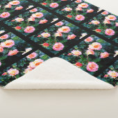 COUVERTURE SHERPA ROSES ROSES (3/4)