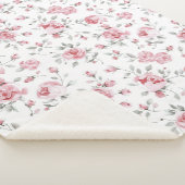 Couverture Sherpa Roses roses floraux Shower de mariage (3/4)