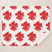 Couverture Sherpa Roses Rouges, (Devant (Horizontal))