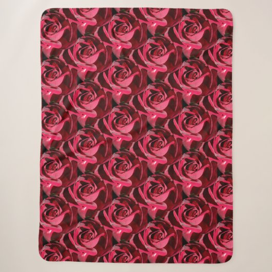 COUVERTURE SHERPA ROSES ROUGES PARFAITEMENT (Devant)