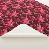 COUVERTURE SHERPA ROSES ROUGES PARFAITEMENT (3/4)