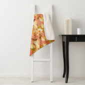 Couverture Sherpa Roses sucrés sur orange (En situation)
