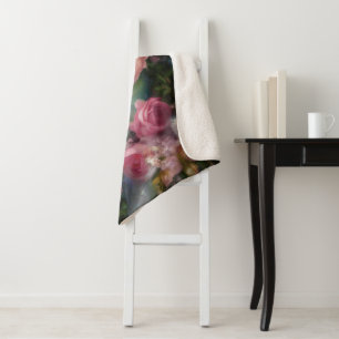 Couverture Sherpa Roses vintages D'Aquarelle Peints Dans Toutes Les 