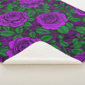 Couverture Sherpa Roses violets (3/4)