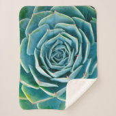 Couverture Sherpa Rosette d'Echeveria, Jardin Secret de Marrakech (Devant)