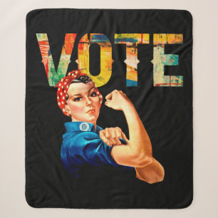 Couverture Sherpa Rosie le Riveter Poster politique Vote Élection