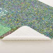 Couverture Sherpa Rosiers Sous Les Arbres, Gustav Klimt (3/4)