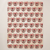 Couverture Sherpa "Rosy Valentine Dreams" (Devant)